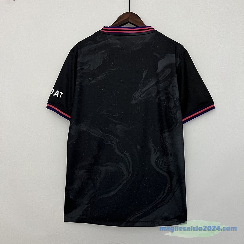 Thailandia Pre partita Maglia Paris Saint Germain 2023 2024 Purpureo Nero Poco Prezzo