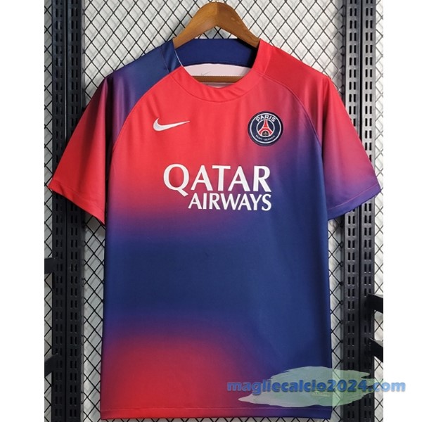 Thailandia Pre partita Maglia Paris Saint Germain 2023 2024 Rosso Azul Poco Prezzo