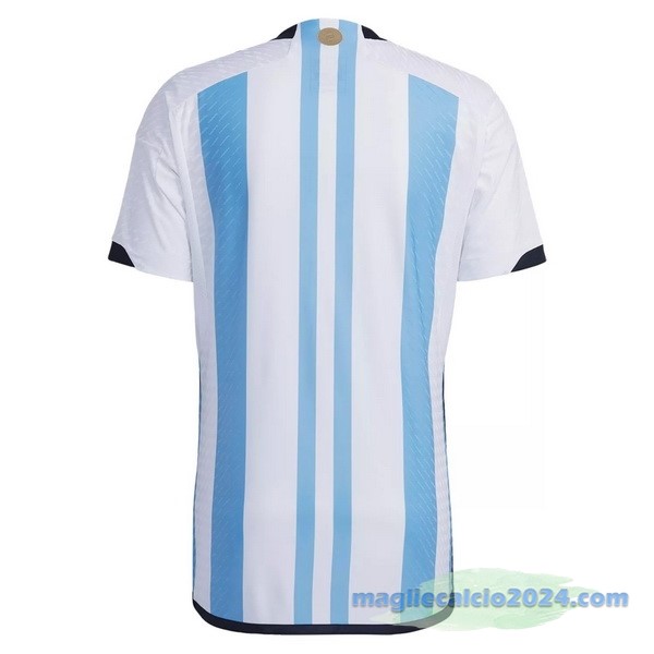 Thailandia Prima Giocatori Maglia Argentina 3 Stars 2022 Azul Bianco Poco Prezzo