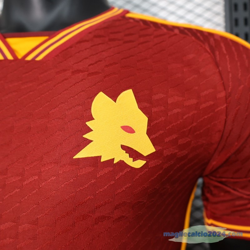 Thailandia Prima Giocatori Maglia As Roma 2023 2024 Rosso Poco Prezzo