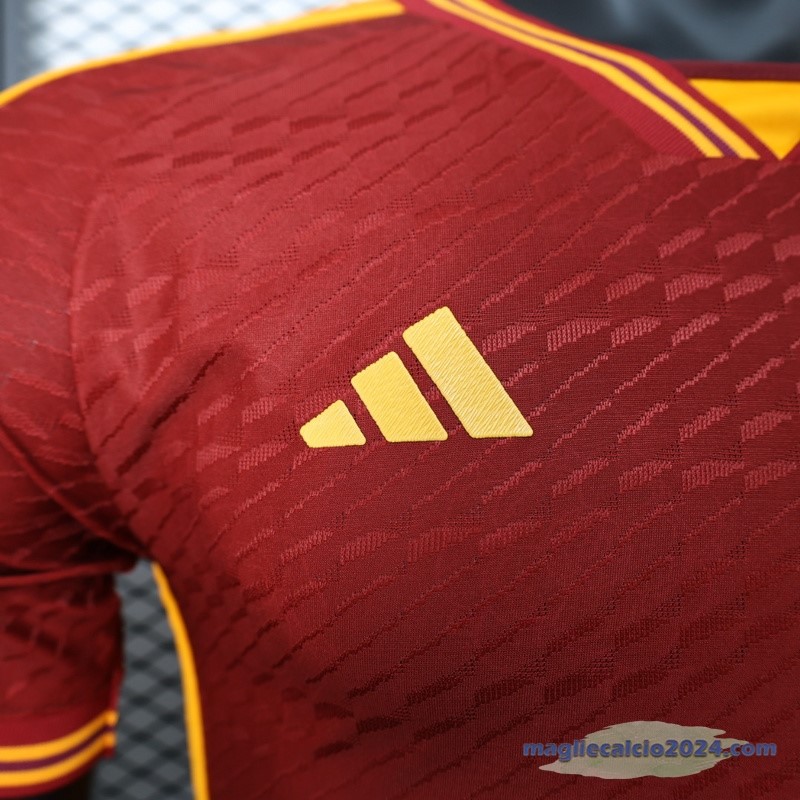 Thailandia Prima Giocatori Maglia As Roma 2023 2024 Rosso Poco Prezzo