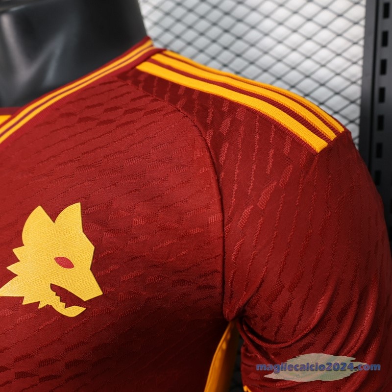 Thailandia Prima Giocatori Maglia As Roma 2023 2024 Rosso Poco Prezzo