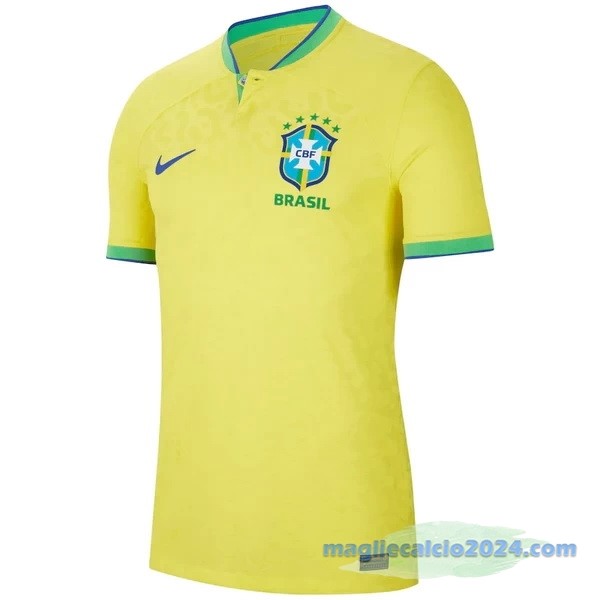 Thailandia Prima Giocatori Maglia Brasile 2022 Giallo Poco Prezzo
