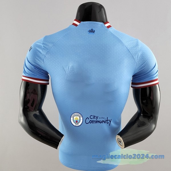Thailandia Prima Giocatori Maglia Champions League Finales Manchester City 2022 2023 Azul Poco Prezzo