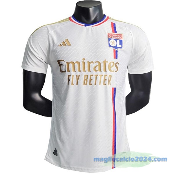Thailandia Prima Giocatori Maglia Lyon 2023 2024 Bianco Poco Prezzo