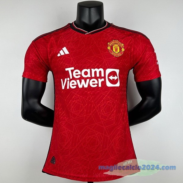 Thailandia Prima Giocatori Maglia Manchester United 2023 2024 Rosso Poco Prezzo