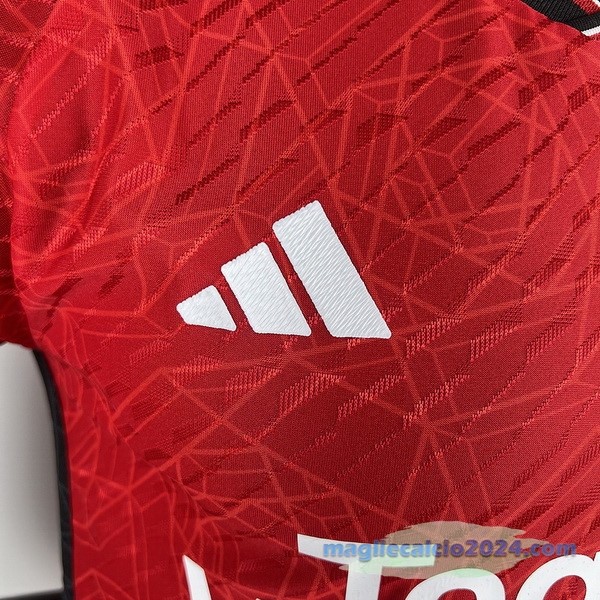 Thailandia Prima Giocatori Maglia Manchester United 2023 2024 Rosso Poco Prezzo