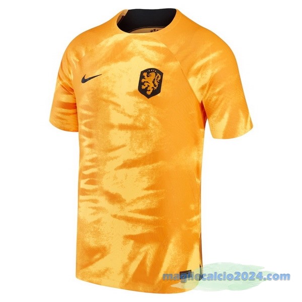 Thailandia Prima Giocatori Maglia Paesi Bassi 2022 Giallo Poco Prezzo