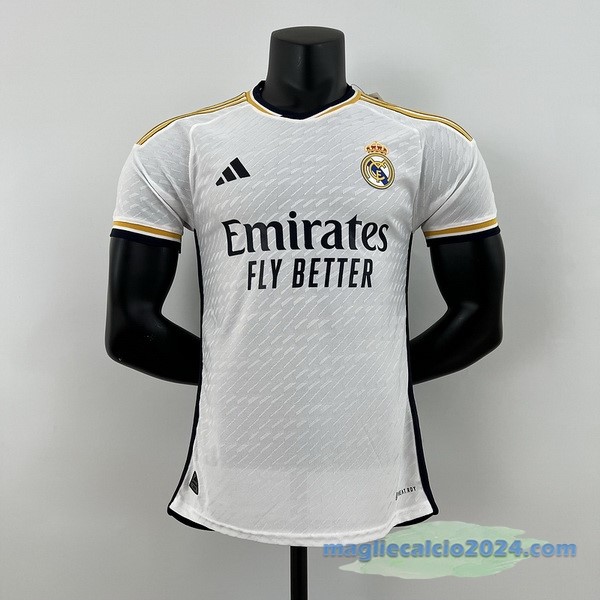 Thailandia Prima Giocatori Maglia Real Madrid 2023 2024 Bianco Poco Prezzo