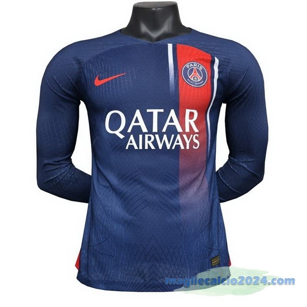 Thailandia Prima Giocatori Manica lunga Paris Saint Germain 2023 2024 Azul Poco Prezzo