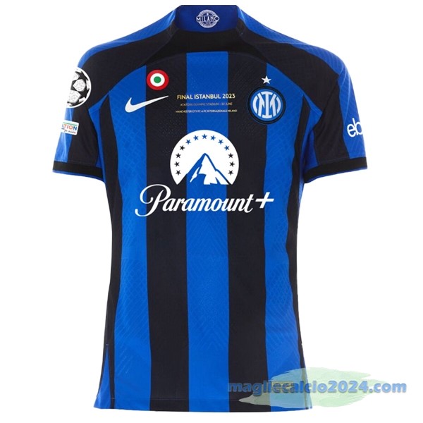 Thailandia Prima Giocatori UEFA Champions League Finals Maglia Inter Milán 2022 2023 Azul Poco Prezzo