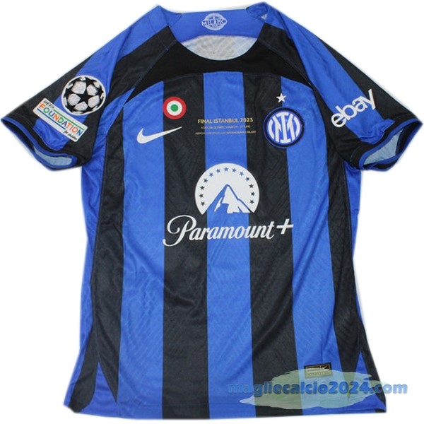 Thailandia Prima Giocatori UEFA Champions League Finals Maglia Inter Milán 2022 2023 Azul Poco Prezzo
