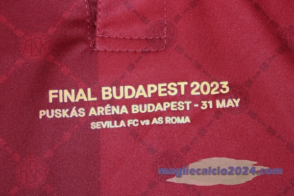 Thailandia Prima Maglia As Roma Europa League Finals 2022 2023 Rosso Poco Prezzo
