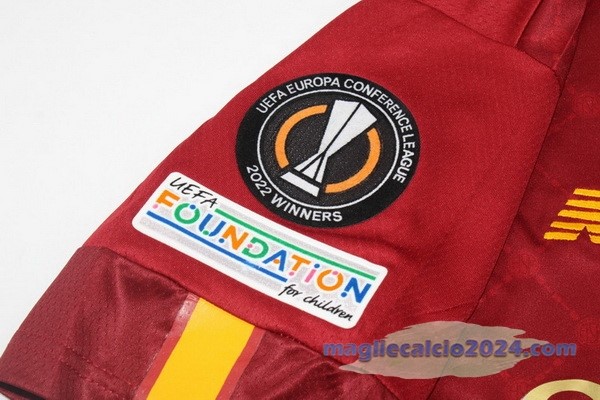 Thailandia Prima Maglia As Roma Europa League Finals 2022 2023 Rosso Poco Prezzo