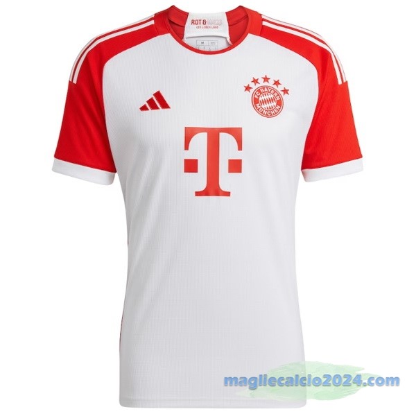 Thailandia Prima Maglia Bayern Múnich 2023 2024 Bianco Rosso Poco Prezzo