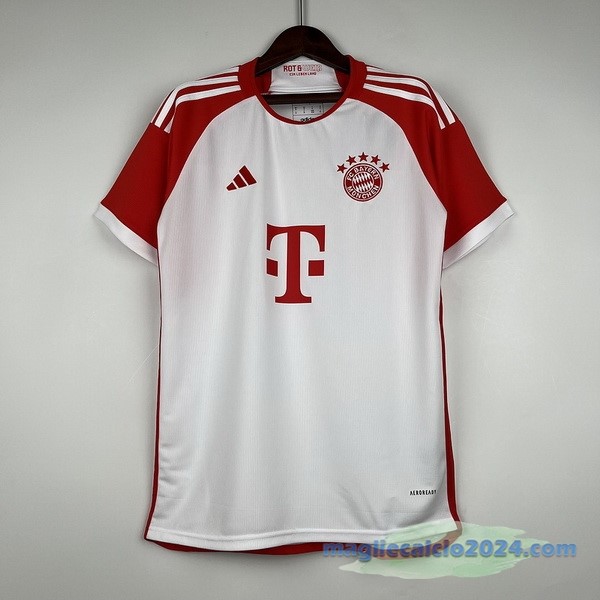 Thailandia Prima Maglia Bayern Múnich 2023 2024 Bianco Rosso Poco Prezzo