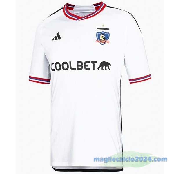 Thailandia Prima Maglia Colo Colo 2023 2024 Bianco Poco Prezzo