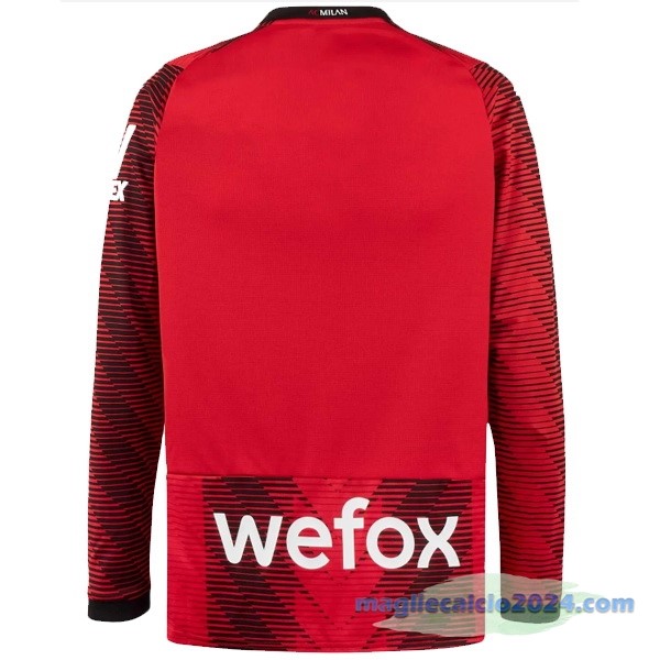 Thailandia Prima Maglia Manica lunga AC Milan 2023 2024 Rosso Poco Prezzo