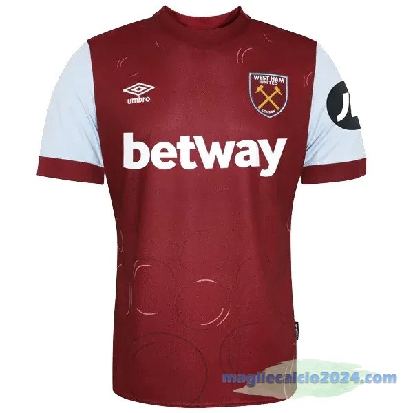 Thailandia Prima Maglia West Ham United 2023 2024 Rosso Poco Prezzo