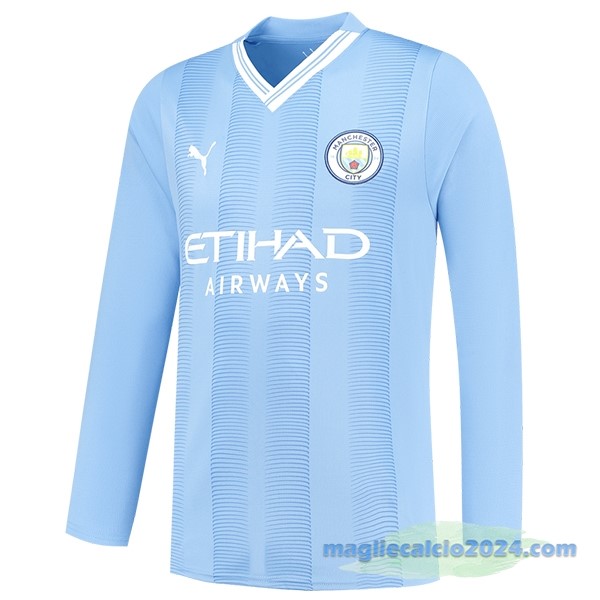Thailandia Prima Manica lunga Manchester City 2023 2024 Azul Poco Prezzo