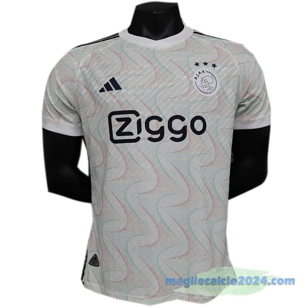 Thailandia Seconda Giocatori Maglia Ajax 2023 2024 Bianco Poco Prezzo
