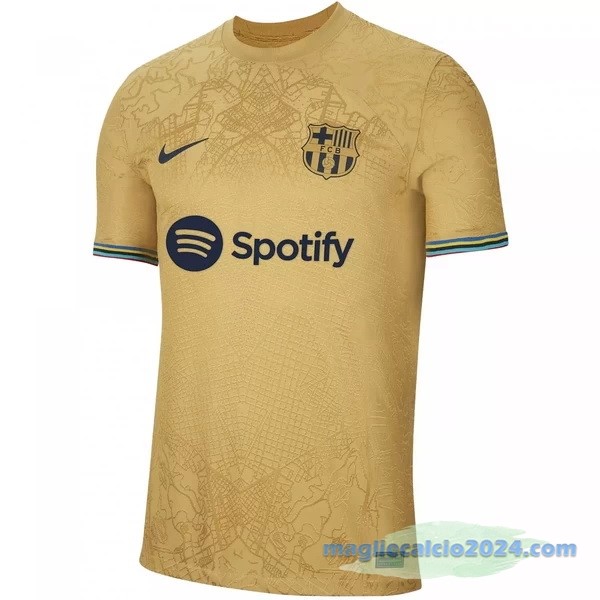 Thailandia Seconda Giocatori Maglia Barcelona 2022 2023 Giallo Poco Prezzo