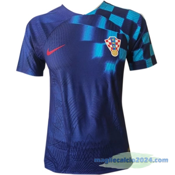 Thailandia Seconda Giocatori Maglia Croazia 2022 Azul Poco Prezzo