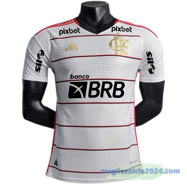 Thailandia Seconda Giocatori Maglia Flamengo 2023 2024 Bianco Poco Prezzo