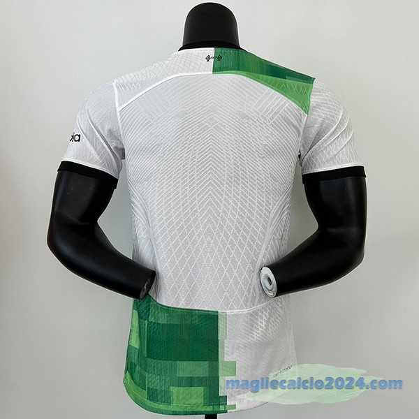Thailandia Seconda Giocatori Maglia Liverpool 2023 2024 Verde Bianco Poco Prezzo