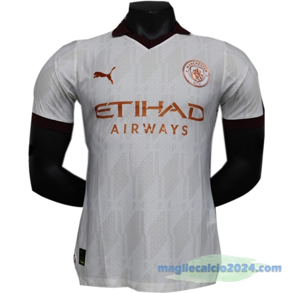 Thailandia Seconda Giocatori Maglia Manchester City 2023 2024 Giallo Poco Prezzo