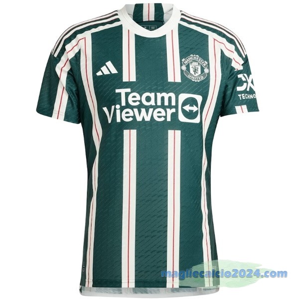 Thailandia Seconda Giocatori Maglia Manchester United 2023 2024 Verde Poco Prezzo