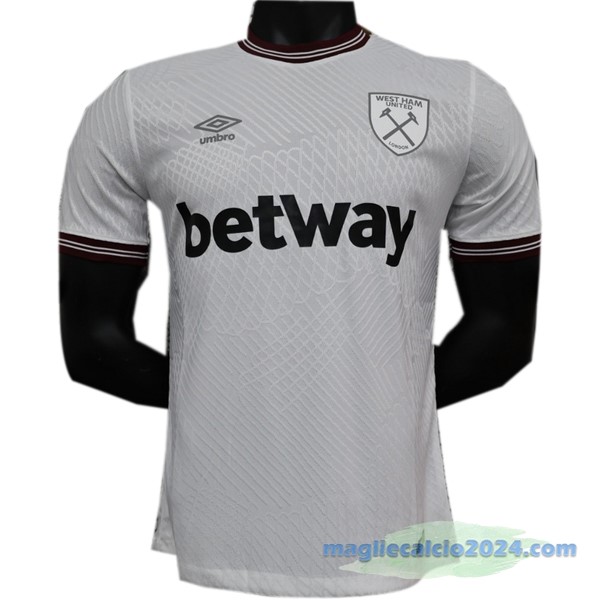 Thailandia Seconda Giocatori Maglia West Ham United 2023 2024 Bianco Poco Prezzo