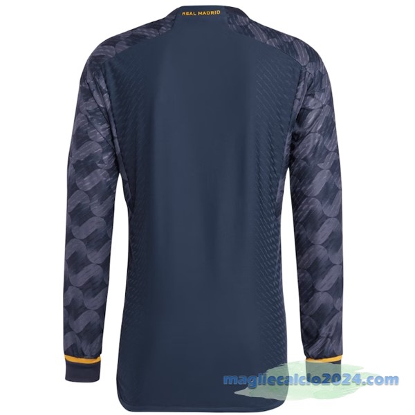 Thailandia Seconda Giocatori Manica lunga Real Madrid 2023 2024 Grigio Poco Prezzo