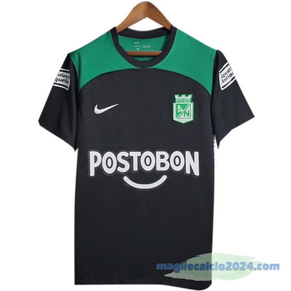 Thailandia Seconda Maglia Atlético Nacional 2023 2024 Nero Verde Poco Prezzo