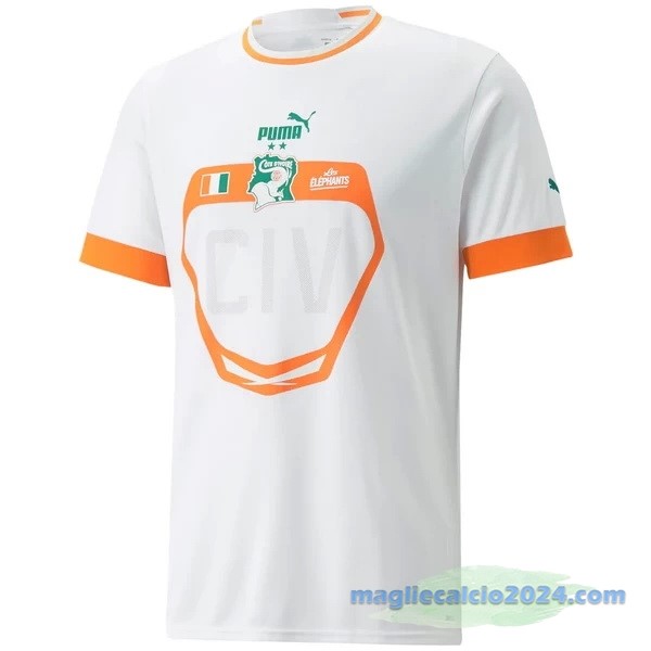 Thailandia Seconda Maglia Costa d'Avorio 2022 Bianco Poco Prezzo