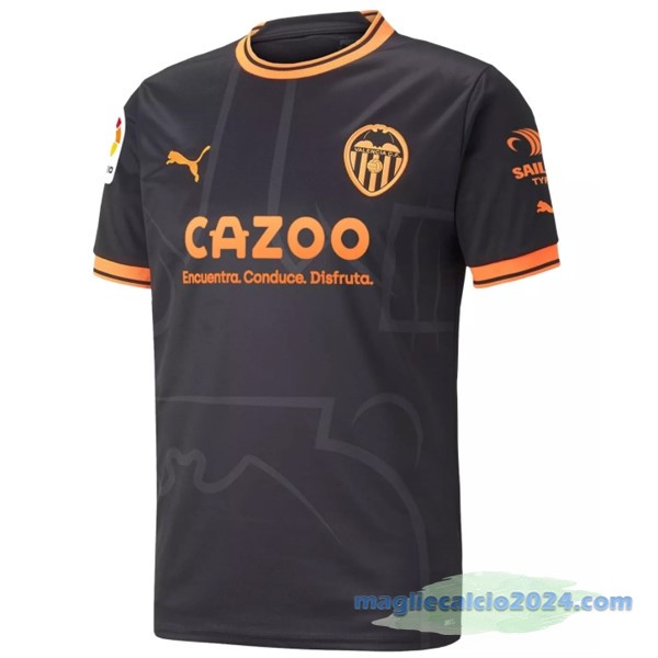 Thailandia Seconda Maglia Valencia 2022 2023 Nero Poco Prezzo