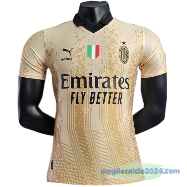 Thailandia Speciale Giocatori Maglia AC Milan 2023 2024 Giallo Poco Prezzo