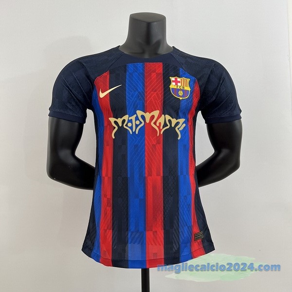 Thailandia Speciale Giocatori Maglia Barcelona 2023 2024 Azul Rosso Poco Prezzo