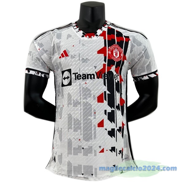 Thailandia Speciale Giocatori Maglia Manchester United 2023 2024 Bianco Poco Prezzo