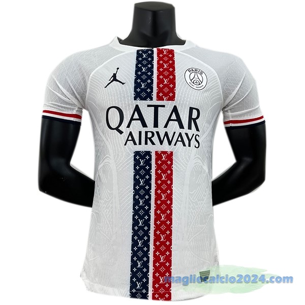 Thailandia Speciale Giocatori Maglia Paris Saint Germain 2023 2024 Bianco Rosso Poco Prezzo