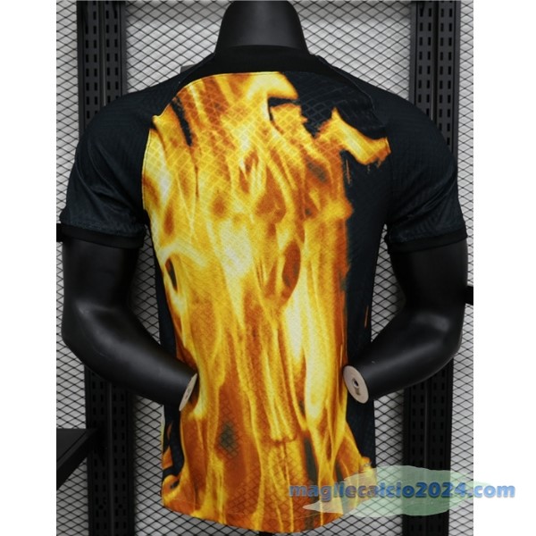Thailandia Speciale Giocatori Maglia Paris Saint Germain 2023 2024 Nero Giallo Poco Prezzo