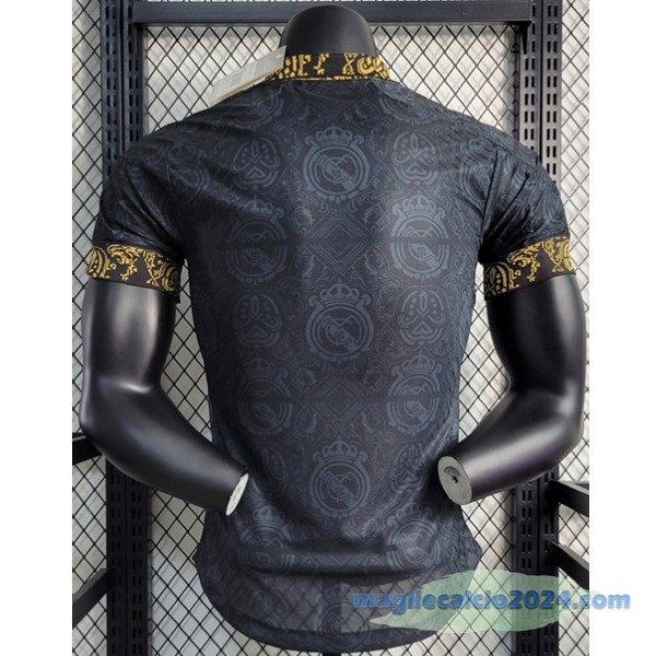 Thailandia Speciale Giocatori Maglia Real Madrid 2023 2024 Nero Giallo Poco Prezzo