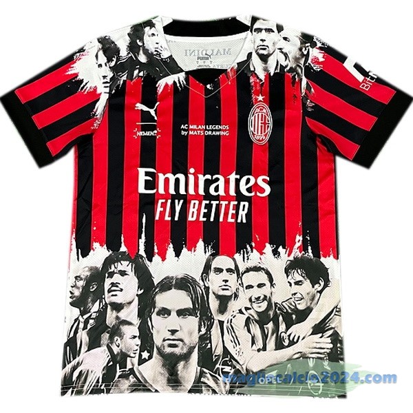 Thailandia Speciale Maglia AC Milan 2022 2023 Rosso Bianco Poco Prezzo