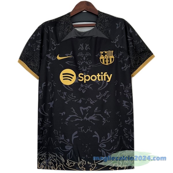 Thailandia Speciale Maglia Barcelona 2023 2024 Nero Giallo Poco Prezzo