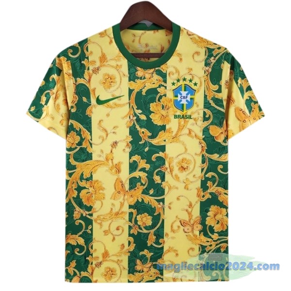 Thailandia Speciale Maglia Brasile 2022 Giallo Verde Poco Prezzo