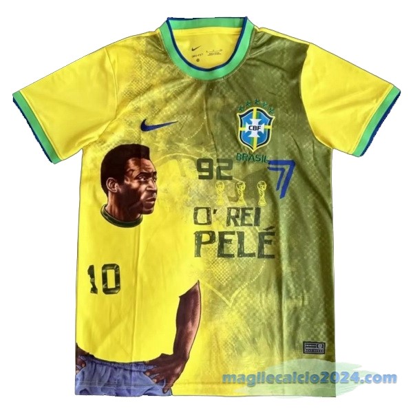 Thailandia Speciale Maglia Brasile 2022 IIIII Giallo Poco Prezzo