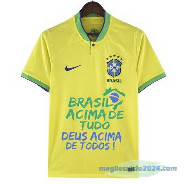 Thailandia Speciale Maglia Brasile 2022 II Giallo Poco Prezzo