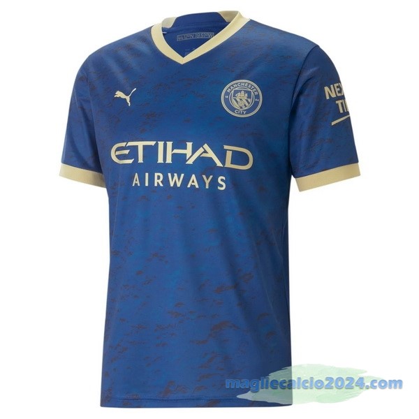 Thailandia Speciale Maglia Manchester City 2022 2023 Azul Navy Poco Prezzo