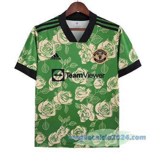 Thailandia Speciale Maglia Manchester United 2022 2023 Verde Poco Prezzo