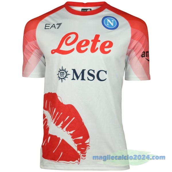 Thailandia Speciale Maglia Napoli 2023 Bianco Rosso Poco Prezzo